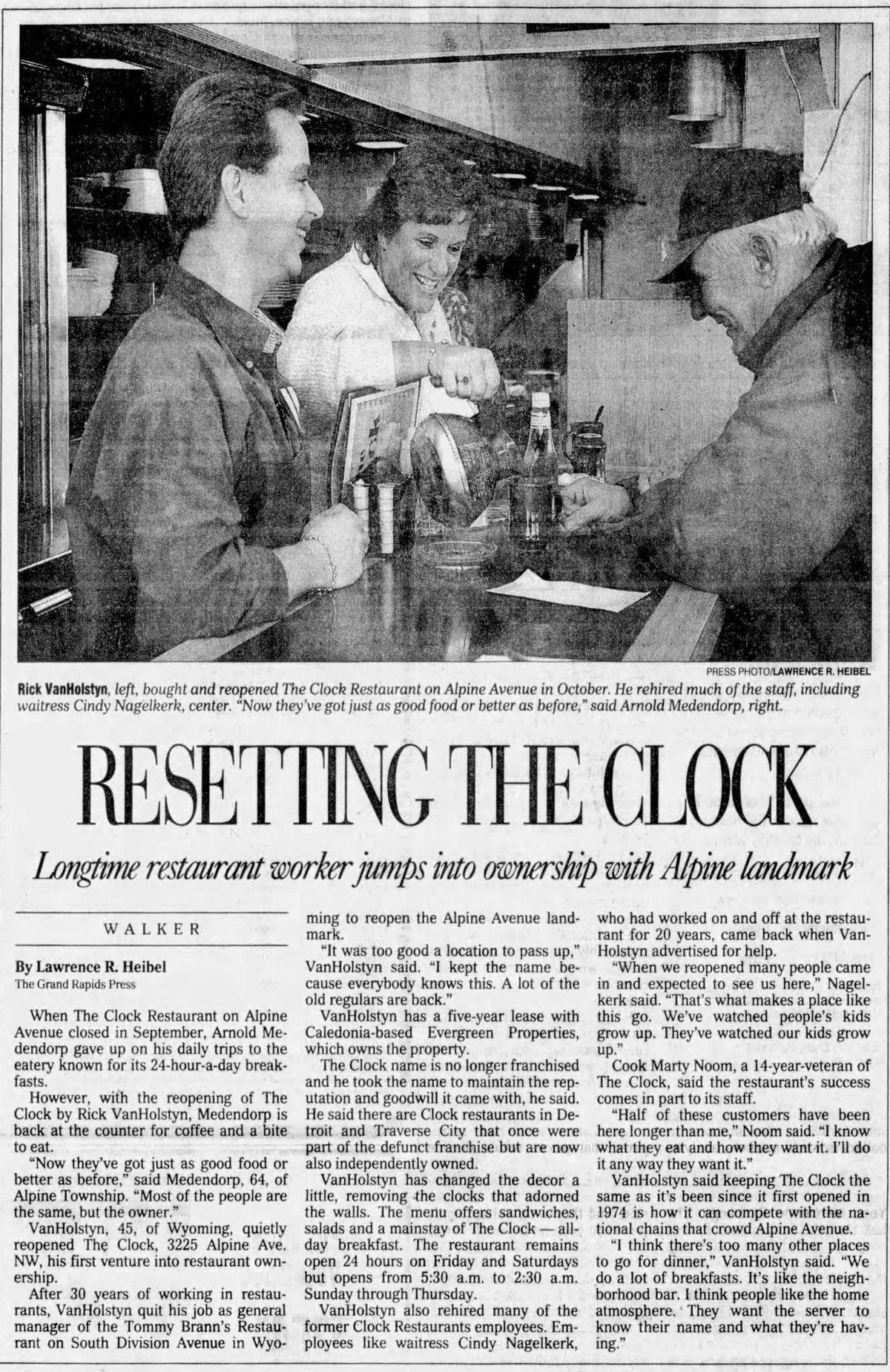 Clock Restaurant - Jan 17 2004 Article
